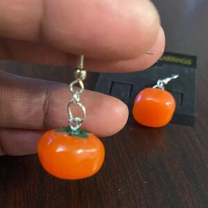 Women fruit,drop Red Tomato Dangle Earrings